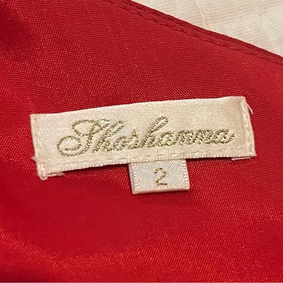 SHOSHANNA Red One Shoulder 100% Silk Cocktail Dress - Picture 3 of 5